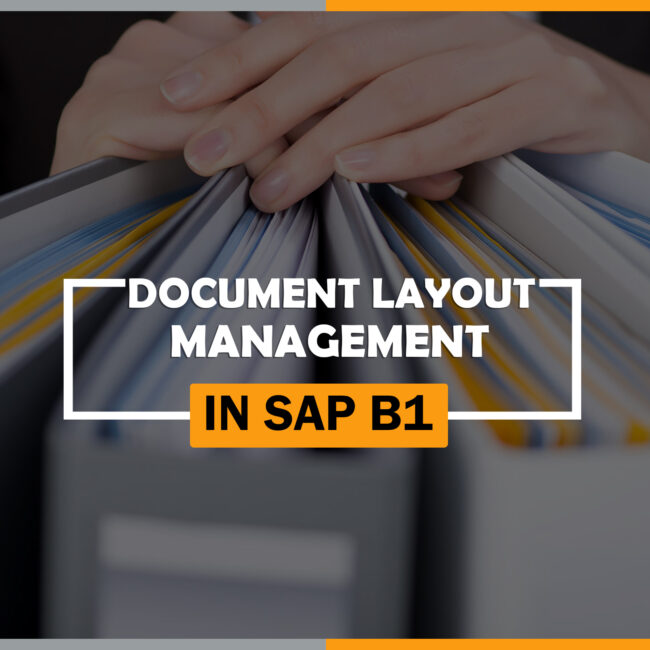 document layout management sap b1