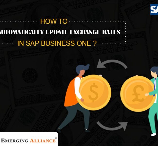 update exchange rates in sap business one erp