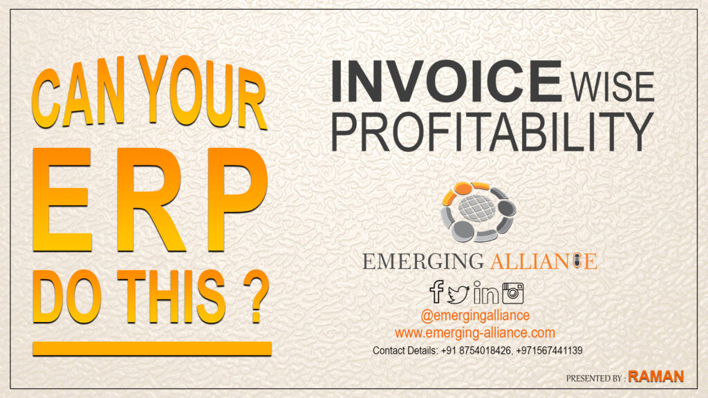 invoice wise profitability