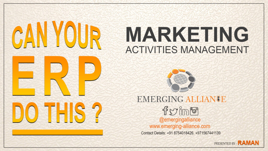 mARKETING ACTIVITES MANAGEMENT