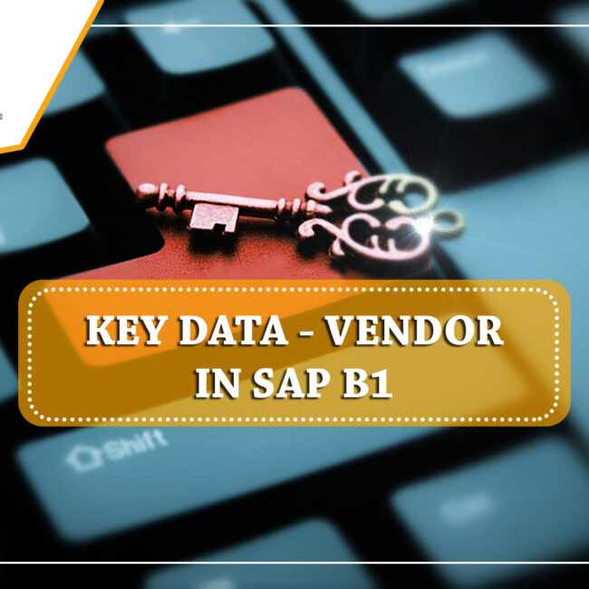 key data vendors in sap business one