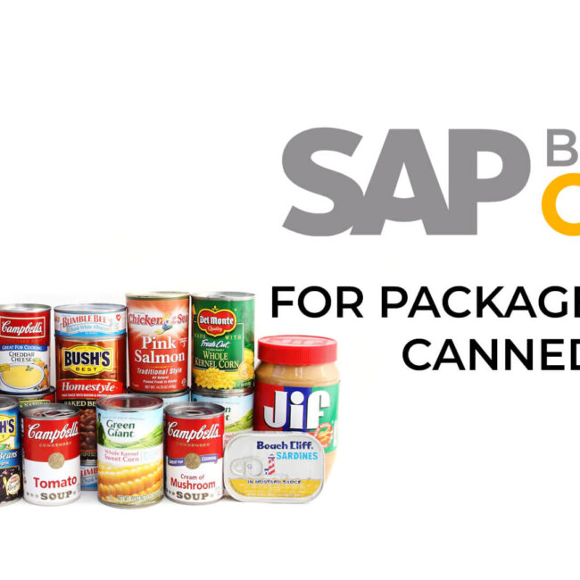 sap business one for packaged and canned food