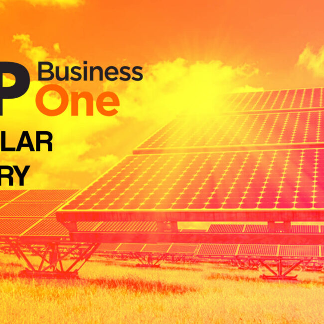 sap business one for solar industry