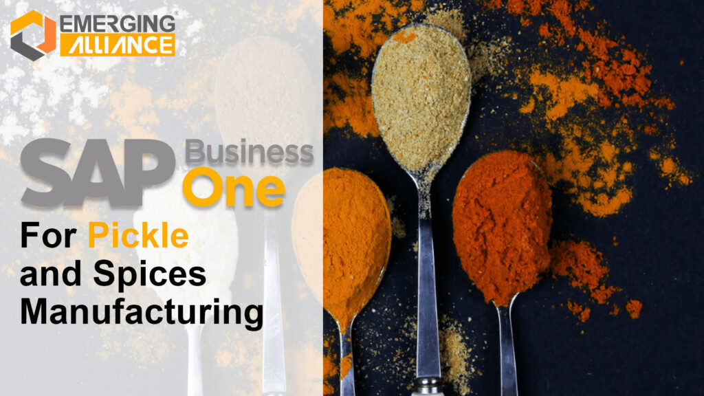 SAP Business One for Pickles and Spices Manufacturing