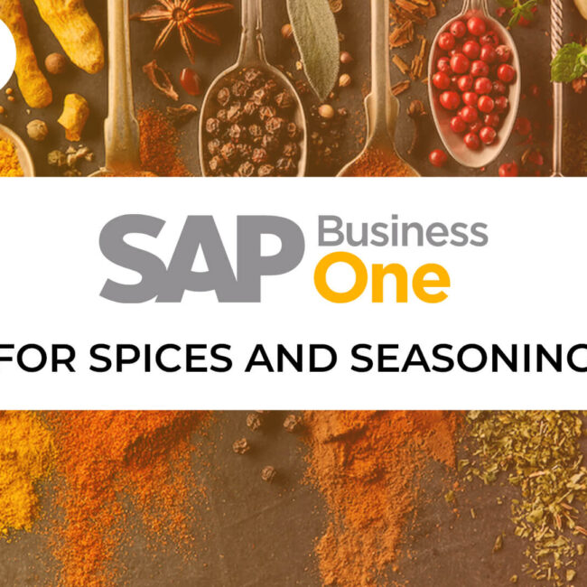 sap business one for spices and seasoning