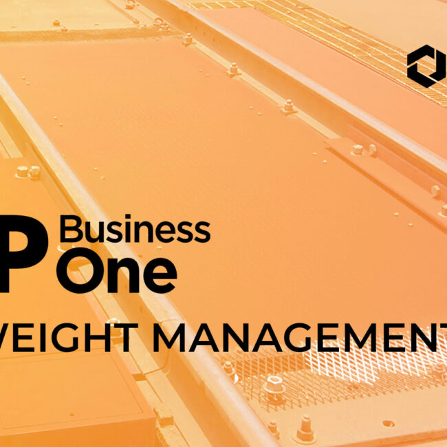 sap business one for weight mangement