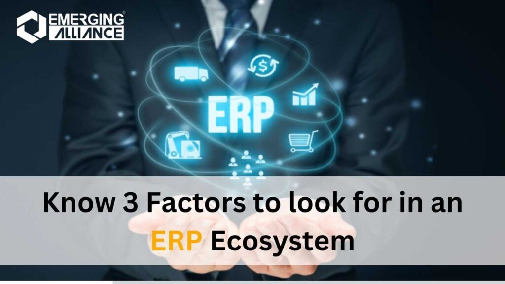 Know 3 Factors to look for in an ERP Ecosystem