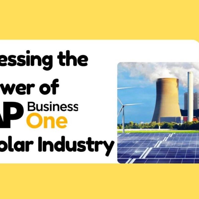 Harnessing the Power of SAP Business One in the Solar Industry