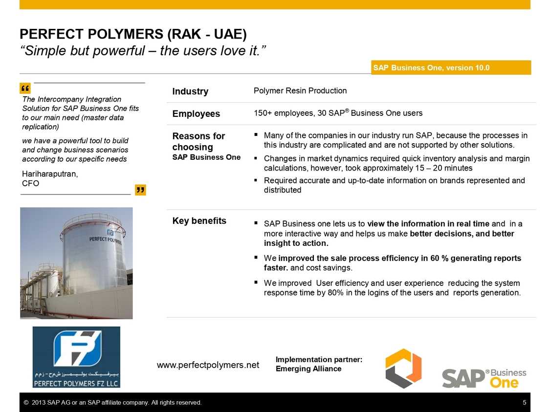 Simple but Powerful SAP B1 in Production Industry