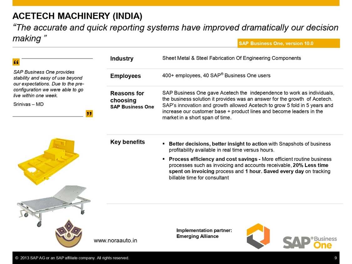 Accuracy with SAP B1 in Sheet Metal and Steel Industry