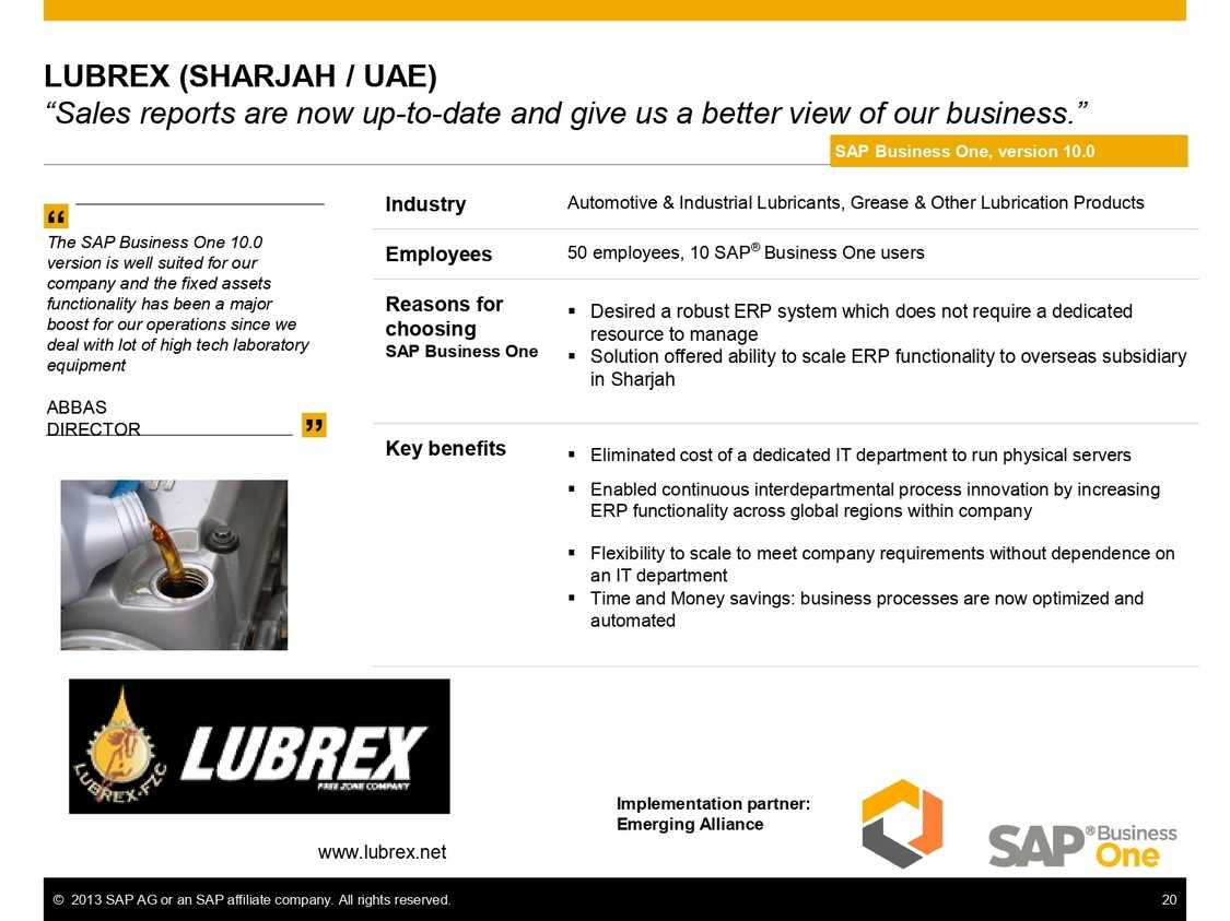 Up to date process and better view with SAP B1 in Automotive Industry