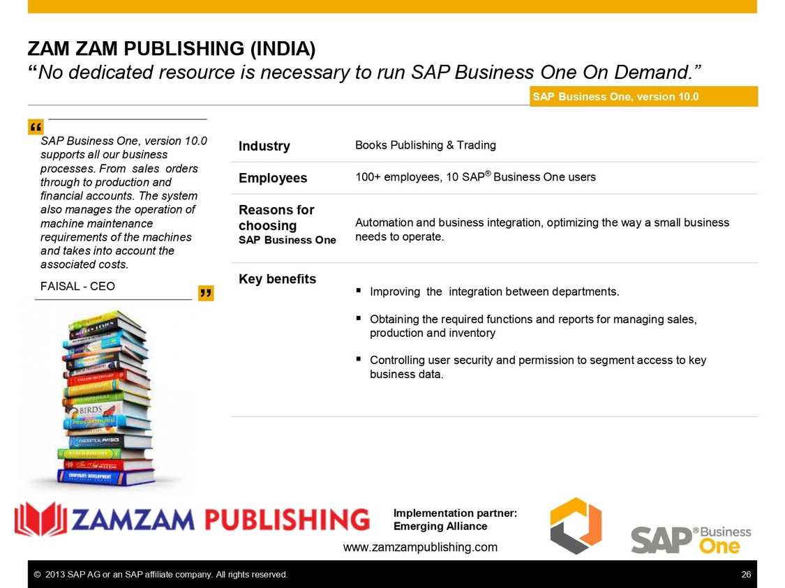 SAP B1 in Book Publishing and Trading Industry