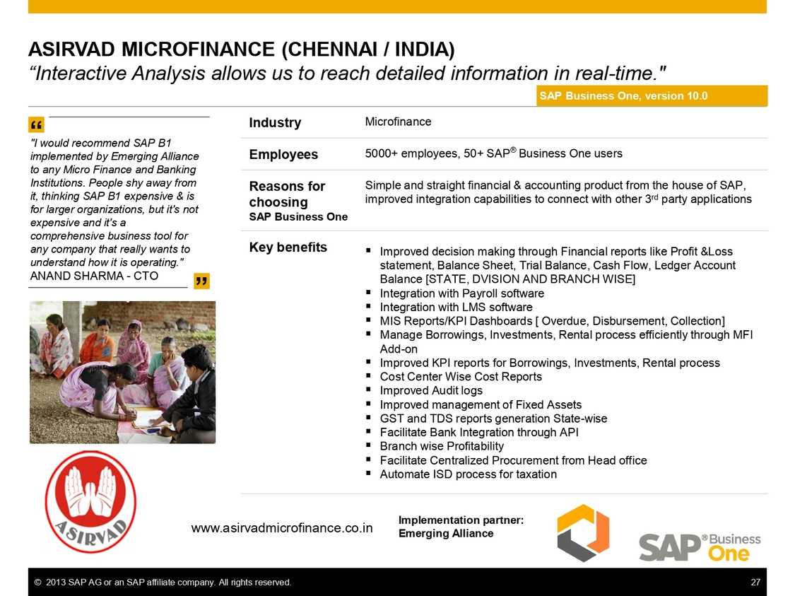 SAP B1 simplifying microfinance accounting and loan management