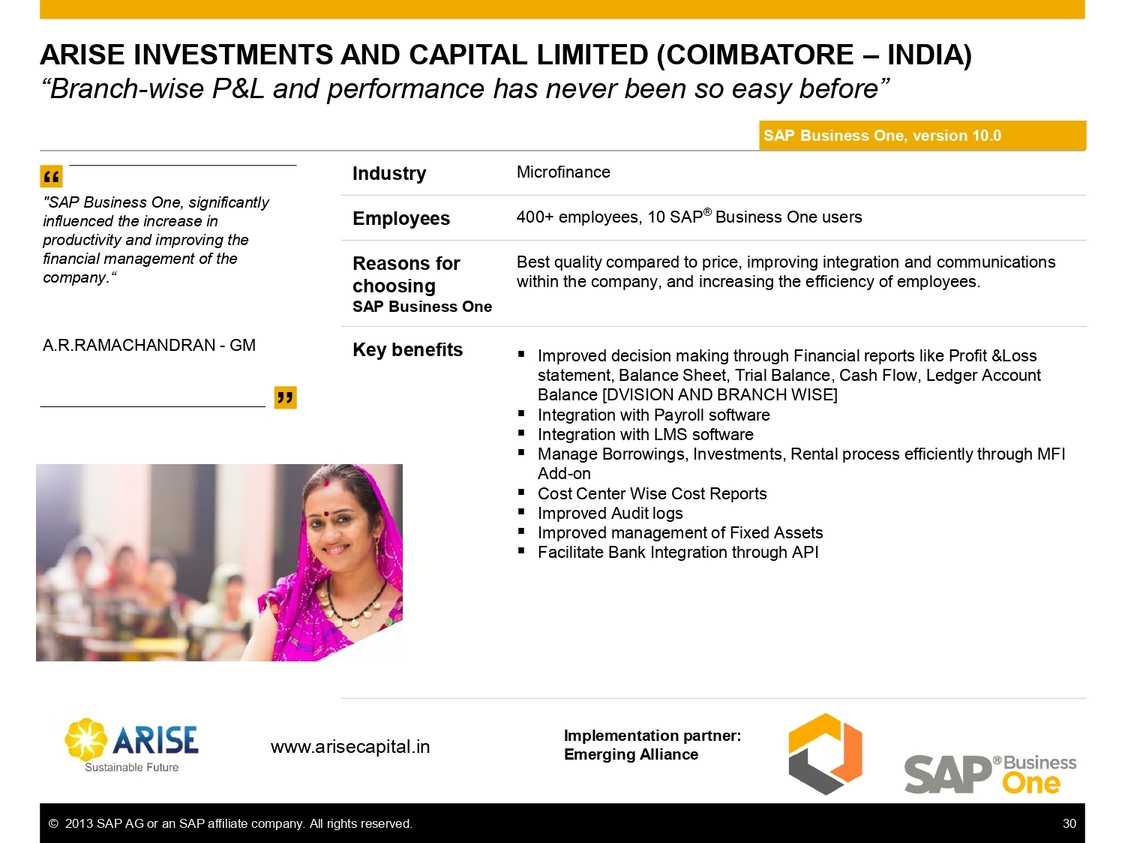 SAP B1 improving loan disbursement and tracking in microfinance