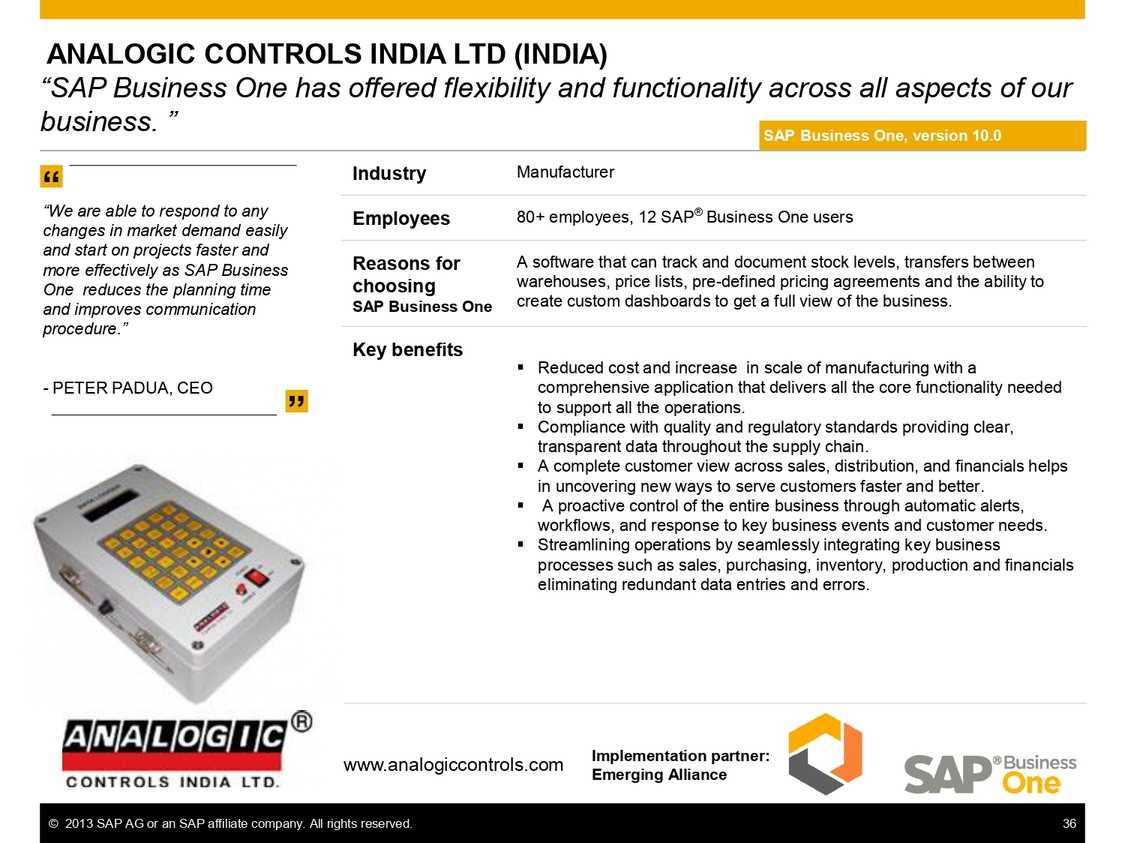 SAP B1 enabling tracking and control in manufacturing