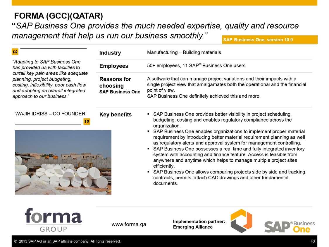 SAP B1 optimizing service delivery and product management