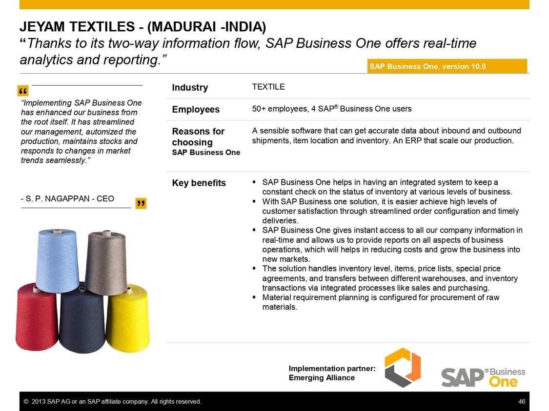 SAP B1 Textile Industry