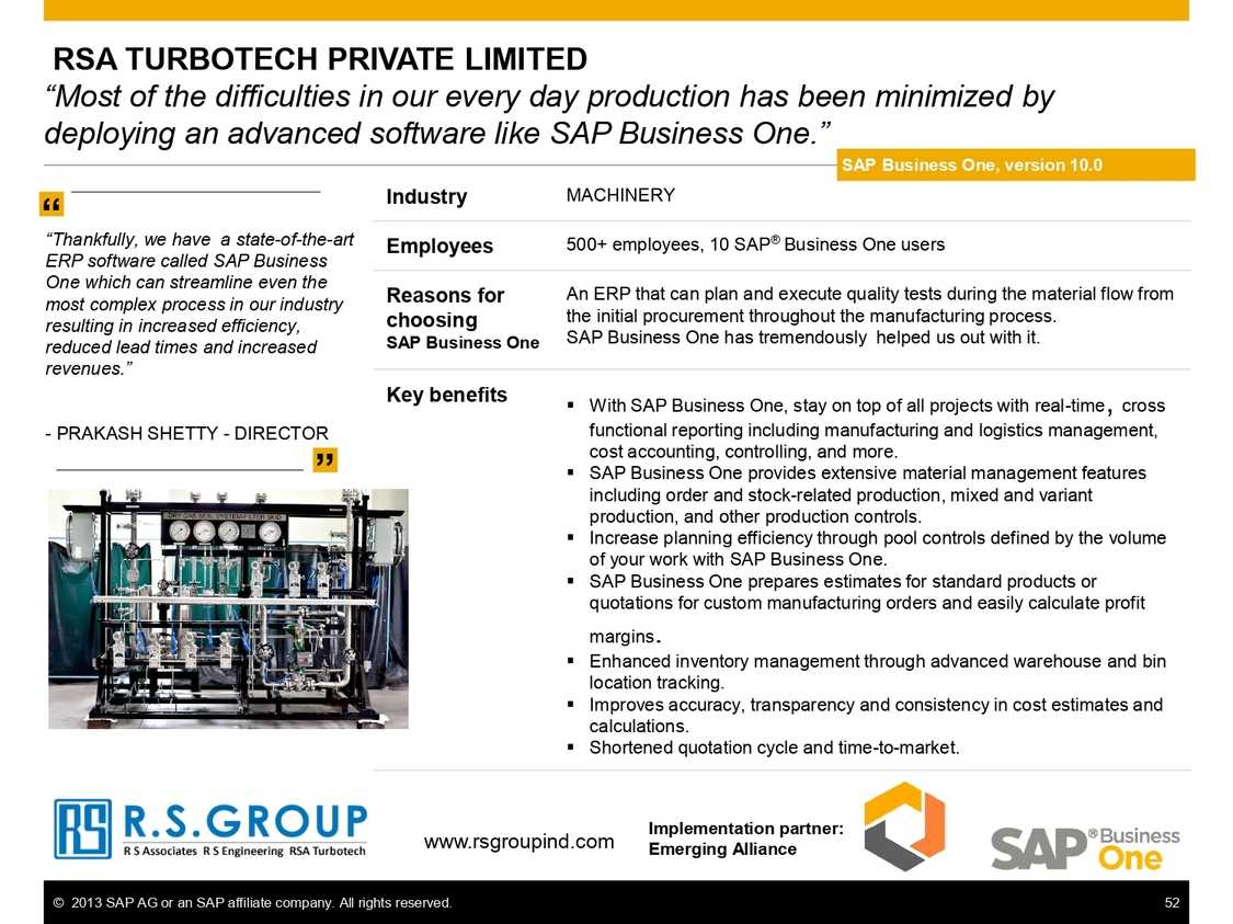 SAP B1 for managing difficulties in the machinery industry