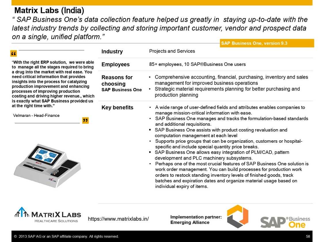 Optimize project management and service delivery with SAP B1 at Matrix Labs