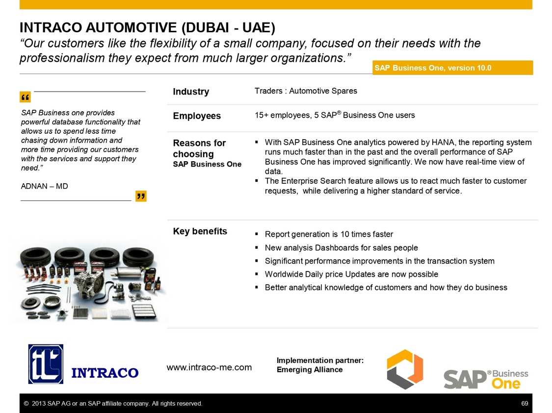 Ensure quality control and compliance in automotive production with SAP B1