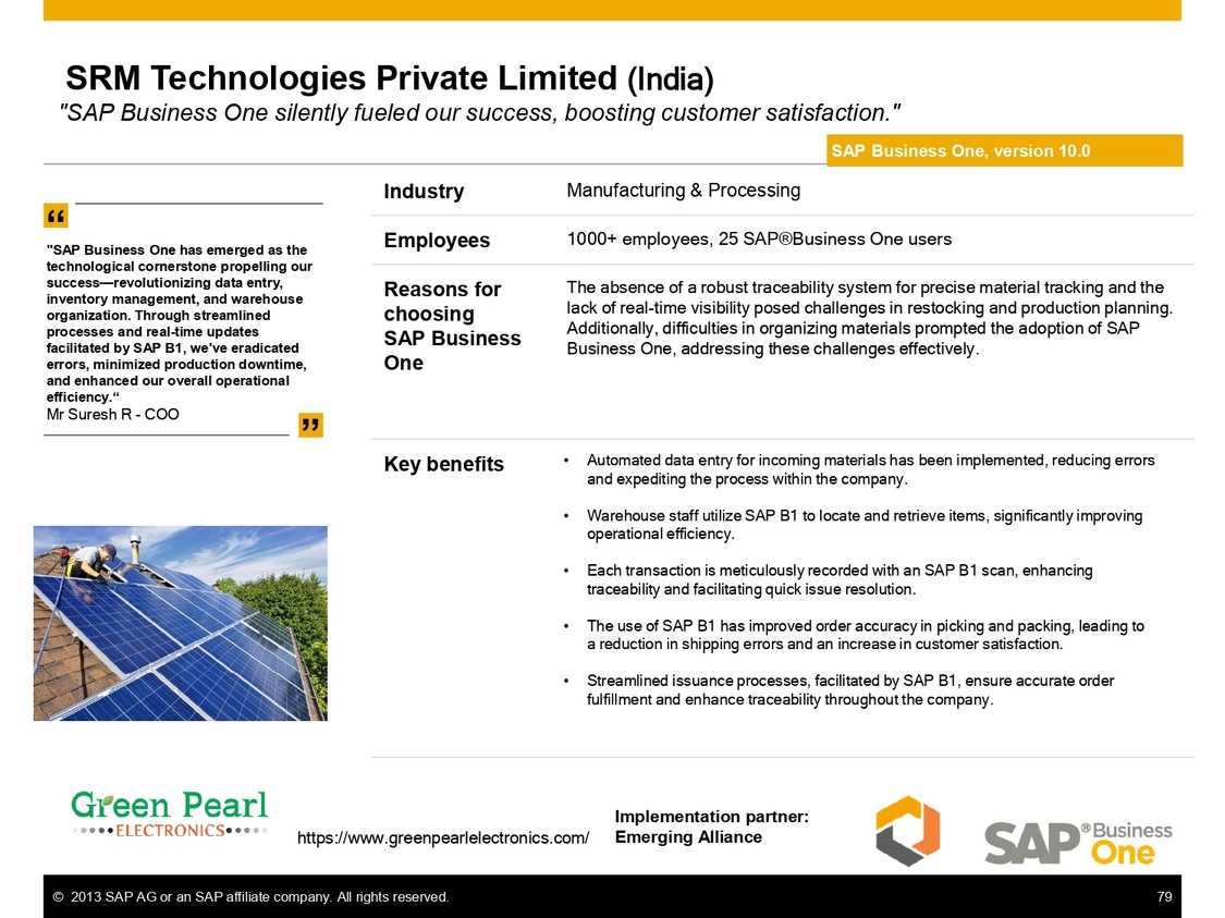 Ensure compliance with industry standards using SAP B1 at SRM Technologies