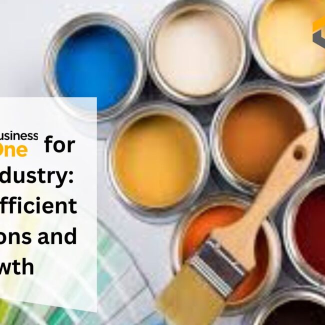 SAP Business One for Paint Industry: Key to Efficient Operations and Growth