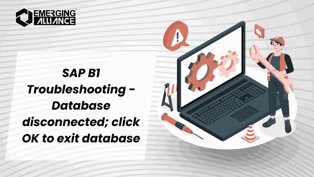 SAP B1 Troubleshooting – SAP B1 Troubleshooting Database disconnected; click OK to exit database