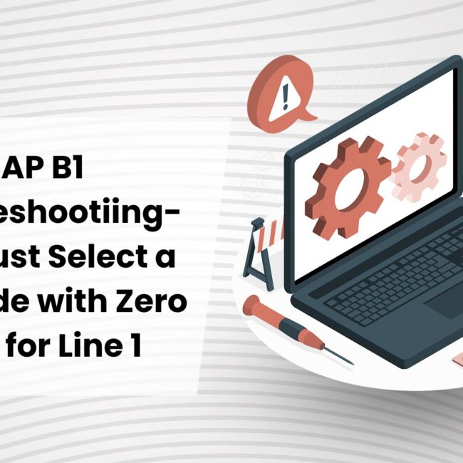 SAP B1 Troubleshootiing- You Must Select a Tax Code with Zero Rate for Line 1