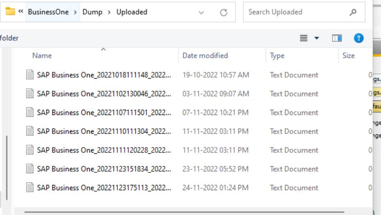 Enable Dump File Creation