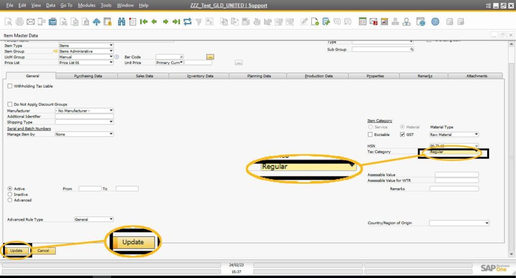 SAP B1 Error: “You Must Select a Tax Code with Zero Rate for Line 1