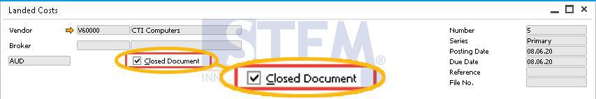 HOW TO CANCEL LANDED COST DOCUMENT 
CREATED ALREADY IN SAP B1.