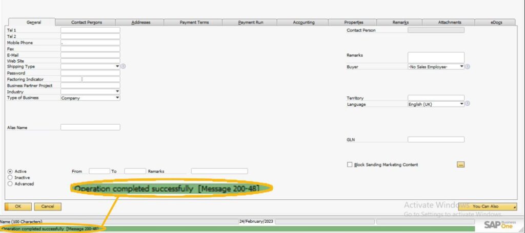 SAP B1 Troubleshooting - User & operation modified data, to Open window again 'Business Partner' (OCRD)