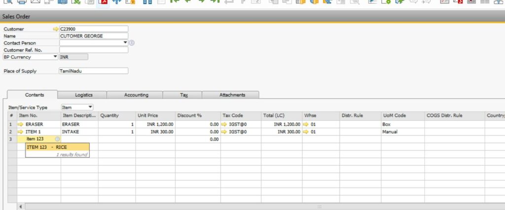 Troubleshooting -Tax Category