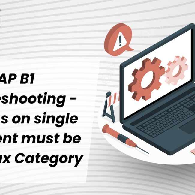 SAP B1 Troubleshooting - All items on single document must be same Tax Category